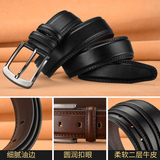 Ceinture homme en cuir pleine fleur à boucle ardillon – Style business et casual