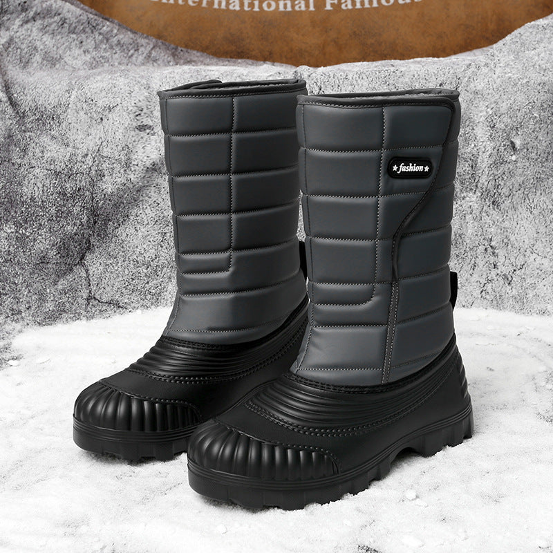 Bottes de Neige Extérieures à Tige Longue – Doublure en Polaire, Chaudes et Imperméables