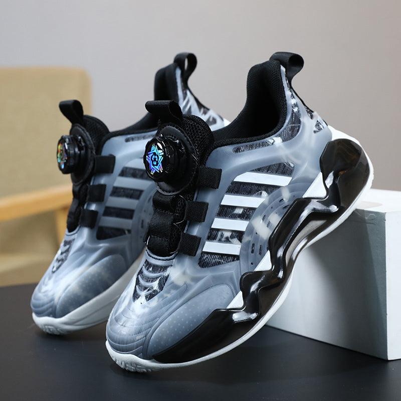 Chaussures de sport pour enfants à bouton rotatif – Semelle souple et antidérapante