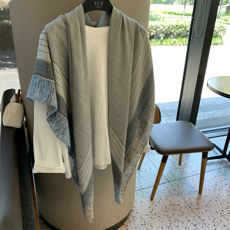 Grand foulard léger anti-UV – soie synthétique