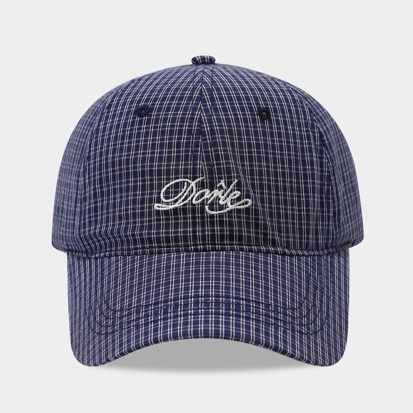 Casquette coréenne à visière à carreaux – unisexe