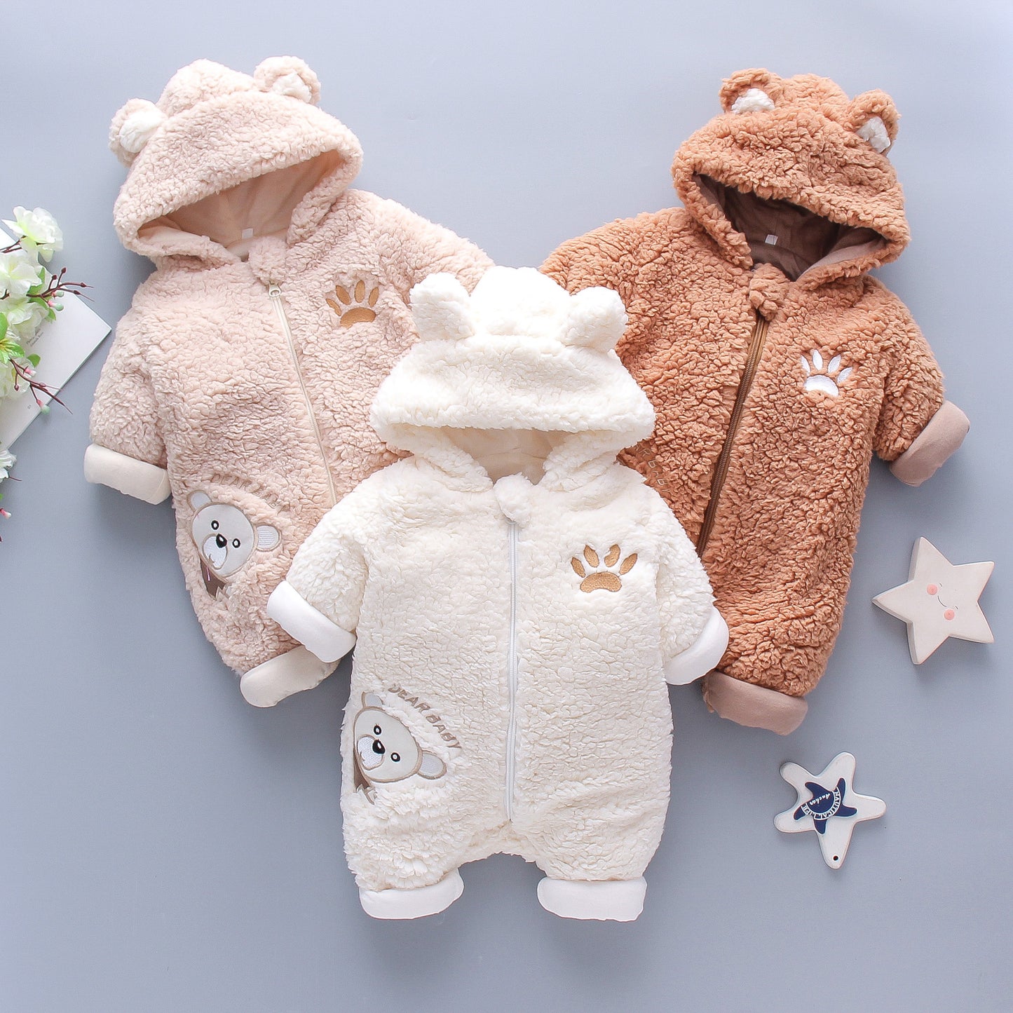 Combinaison d'hiver en coton pour bébé – Vêtement chaud et confortable
